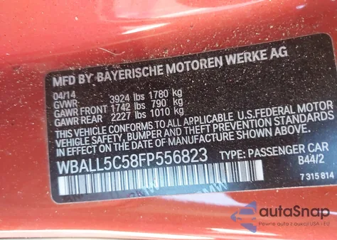 2015 BMW Z4 Sdrive28I из США, поврежденный, VIN WBALL5C58FP556823